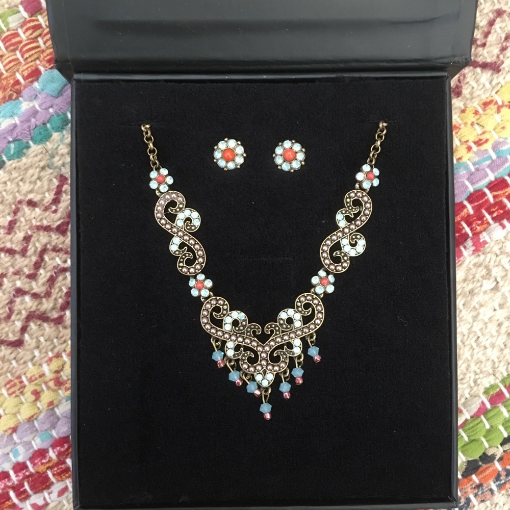 Michal Negrin earrings and necklace set